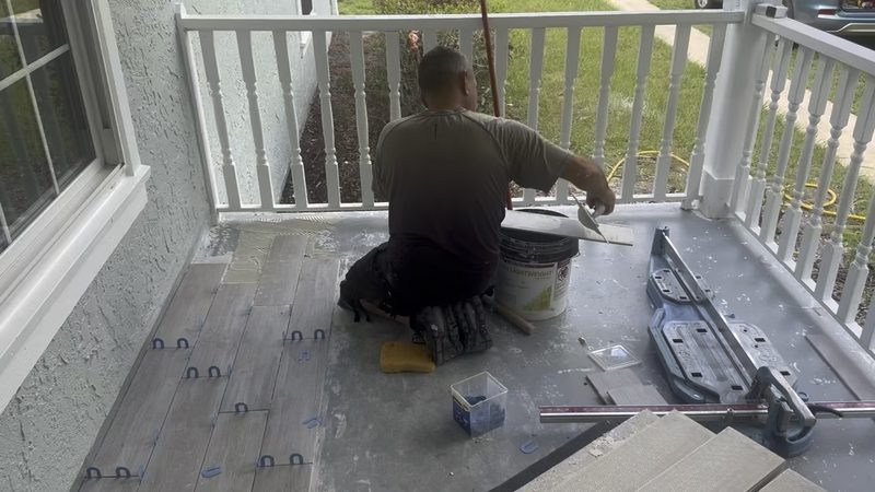 New porch flooring going in