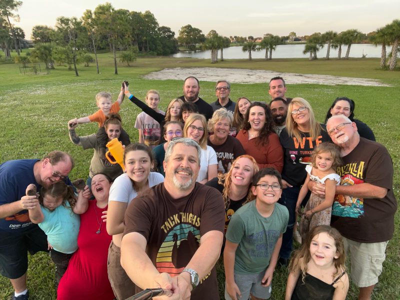 The Adams family together